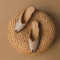 Matilda Apricot Cut-Out Leather Mules