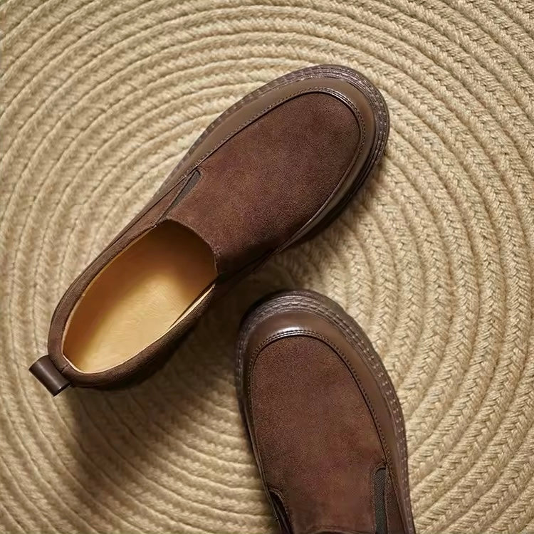 Michelle Brown Chunky Leather Platform Loafers