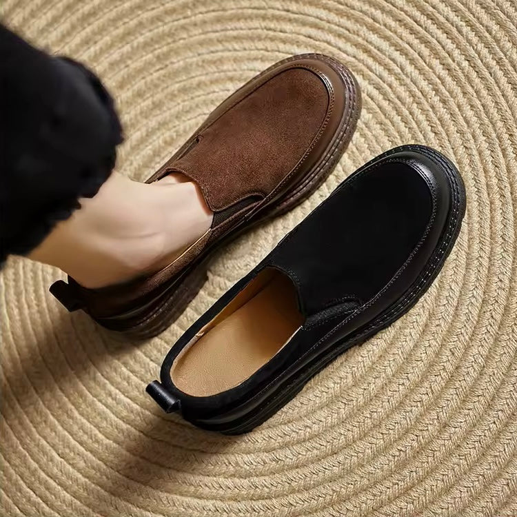 Michelle Brown Chunky Leather Platform Loafers