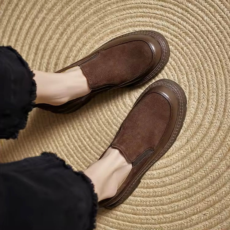 Michelle Brown Chunky Leather Platform Loafers