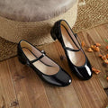 Rosa Black Mary Jane Slip-on Pumps