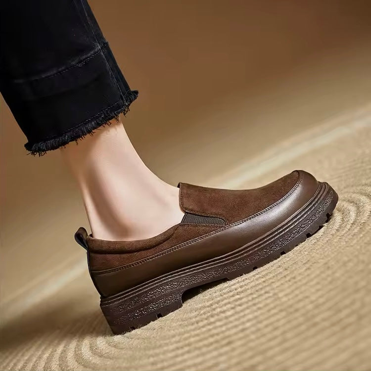 Michelle Brown Chunky Leather Platform Loafers